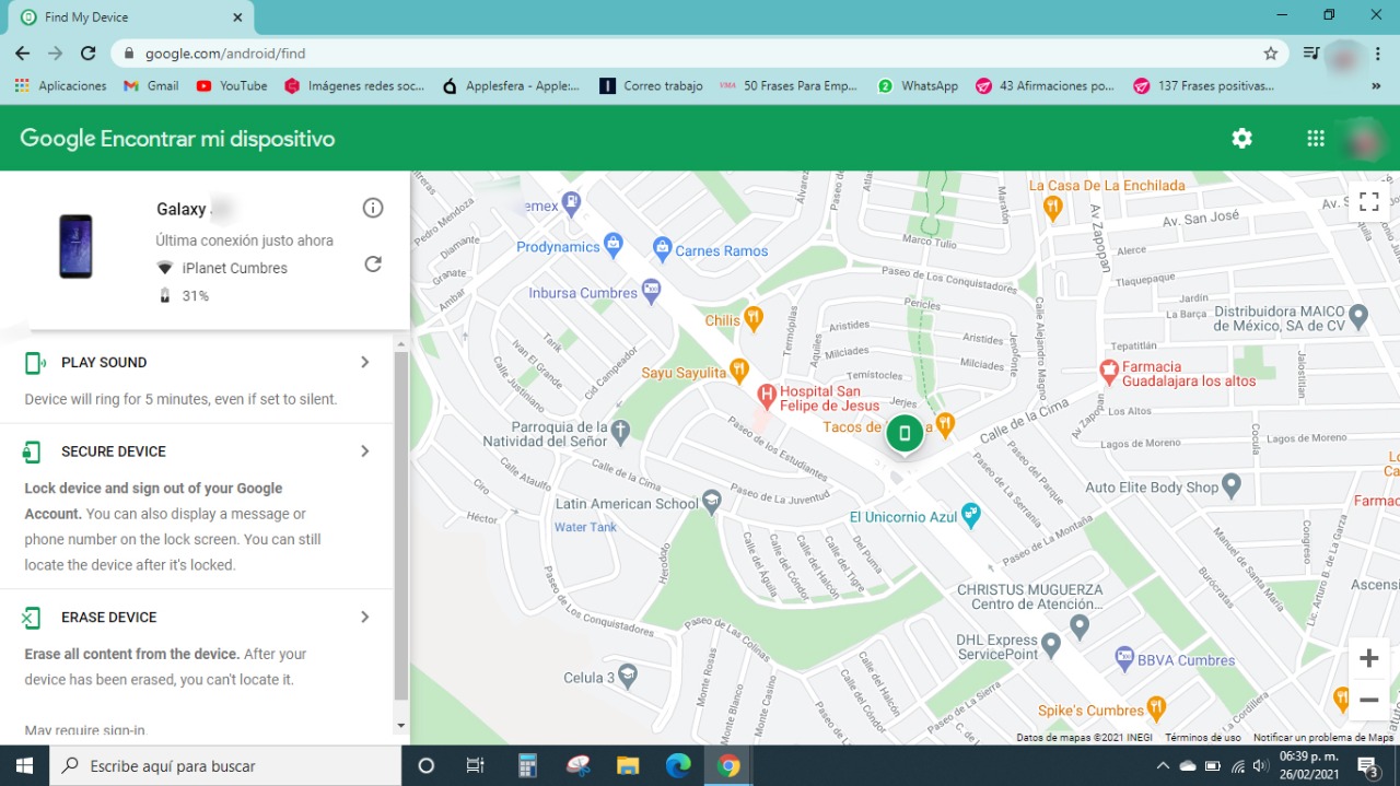 Localizar un celular desde Google de forma fácil.